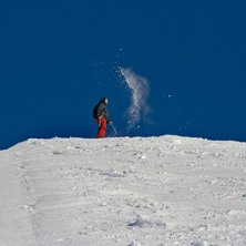 Lokalt sn&ouml;fall.... Foto: Lasse Byrdal. &Aring;kare: Jan Hanstad.