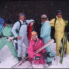 Skilehrer 2004/2005. Foto: A-K. &Aring;kare: Fabi, Georg, Phil, Katha, Flooo.