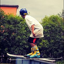 Summer shred. Foto: Billie thoreus (jag). &Aring;kare: Fabian ohmne.