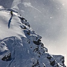Ted spanar efter lines i Verbier.. Foto: Anton Romell. &Aring;kare: Ted Lindgren.