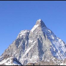 Utsikten fr&aring;n Rifugio Teodulo 3317 m efter ett pa. Foto: Christian T&uuml;rk.