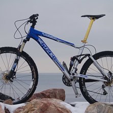 H&auml;r har vi ju min mtb!!
Har best&auml;llt nytt &amp;. Foto: Odd Persson.