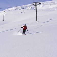 Efter fyra bl&aring;siga dagar hamnade vi i stormens &ouml;. Foto: Stefan Vikberg. &Aring;kare: Karin Ekstr&ouml;m.