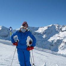 &Aring;KNING IN BADGASTEIN. Foto: mamma Eva. &Aring;kare: Alexandra L.