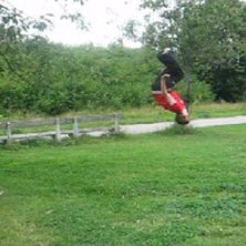 Back flipp. Foto: P-O. &Aring;kare: Emil Ljunberg.