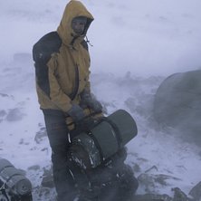 Per och jag har precis slagit upp v&aring;rt t&auml;lt p&aring; . Foto: Jonas Ahlman. &Aring;kare: Per.