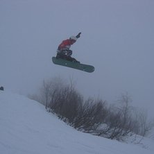 Vid d&aring;lig sikt &auml;r det bra att ta lite luft.. Foto: Janne Hallberg. &Aring;kare: Patrik Johnsson.