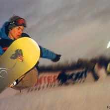 Halfpipe i Luossabacken ,Kiruna 1996. Foto: Johan Ylitalo. &Aring;kare: Joel Hagstr&ouml;m.