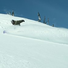 Puder dag i &amp;quot;lost boys pass&amp;quot; i F. Foto: Carl Bromarker. &Aring;kare: Filip Eriksson.
