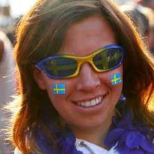 Sanna Tidstrand tar VM guld i Speedskiing 2007. Foto: n/a. &Aring;kare: Sanna Tidstrand.