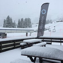 Onsdag 5.April
20cm nysn&oslash; p&aring; toppen, 10cm nede..