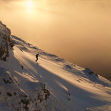 &Ouml;stra ravin 2 min innan lavinen.... Foto: Rickard Olsson. &Aring;kare: Niklas W.