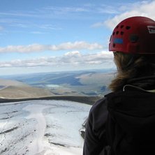 P&aring; v&auml;g upp p&aring; Kebnekaise. Foto: Filip.