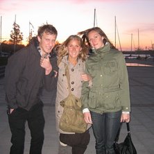 Min k&auml;ra bror, jag i mitten och b&auml;stis Mikaela. Foto: Kompis.