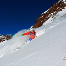 Bluebird Morning i Obergurgl!. Foto: Karin Lindgren. &Aring;kare: Robert Hortlund.