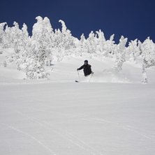 Fresh pow from the peakhike in Revelstoke going do. Foto: Helene Tevemark. &Aring;kare: Christoffer Ling.
