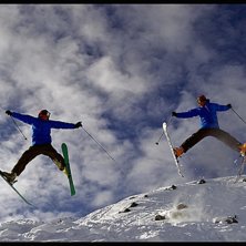 &Auml;kta skidgl&auml;dje visas ju som alla vet med en spr. Foto: Rob Hamilton-Smith. &Aring;kare: sunken brothers.
