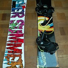 Never Summer Evo 151 
Burton Custom 158 m Cartel. Foto: Fredrik.