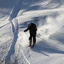 Sk&ouml;n off-piste. Foto: Harold-Rider Batiste. &Aring;kare: Ulf Hammarmyr.