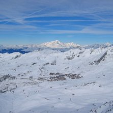 Val Thorens med Mt. Blanc i bakgrunden.. Foto: Andreas Andersson.