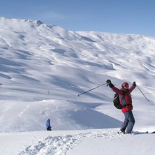 En sprulande glad Peter efter ett sagolikt offpist. Foto: Pierre Andihn. &Aring;kare: Peter Siegenthaler.