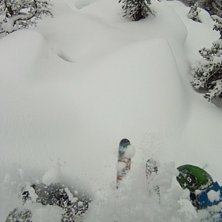 GoPro foto fr&aring;n pillow &aring;kning i h&auml;rlig sn&ouml;m&auml;n. Foto: GoPro. &Aring;kare: M&aring;rten.