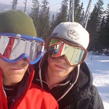 Jag och Axel. S&auml;s b&auml;sta dag med schtek, park, b�. &Aring;kare: Axel o Johan.