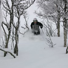 Efter ett par dagars sn&ouml;ande s&aring; var man glad =). Foto: Tomas Johansson. &Aring;kare: Gustav Ekroth.