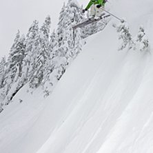 Sk&ouml;n puderdag i Whistler. Foto: Chris Christie. &Aring;kare: Clas Ahlstrand.