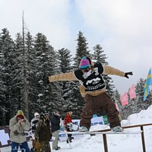 Foto: Jan Stala. &Aring;kare: Vitaly Kokurin from Vladivostok won the third place during the Rail Jam.