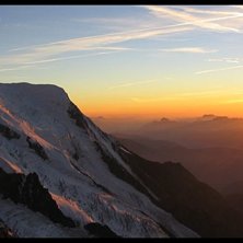 En klassisk bild av skymning i Mt. Blanc massivet.. Foto: Christian T&uuml;rk.