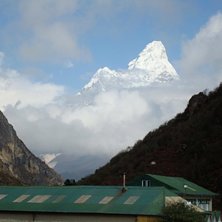 vy &ouml;ver Ama Dablam, 6850m. Foto: Lennart Berggren.