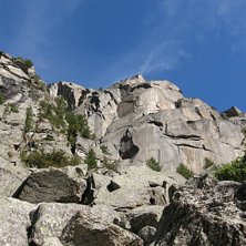 Den italienska Yosemite v&auml;ggen, k&auml;nd som Caporal. Foto: Christian T&uuml;rk. &Aring;kare: Italiensk Yosemite v&auml;gg.