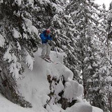 Sjukt mycke sn&ouml; i skogen p&aring; Rendls norrsida.. Foto: Alexander Rydfjord. &Aring;kare: M&aring;rten.