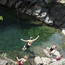 Balans tr&auml;ning inf&ouml;r vintern. Foto: Kaj S&ouml;derin. &Aring;kare: Mattias Lindvert.