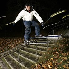 Den railbild vi tog till slitz skidmodereportage. Foto: James Holm. &Aring;kare: Gustav Olin.
