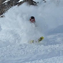Efter ett rej&auml;lt dump i Cham s&auml;songen 12/13.. Foto: Axel Wimby. &Aring;kare: Rasmus Ekmark.