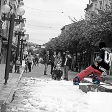 Make it happens f&ouml;rsta stop i Mora och Anton bila. Foto: Julius Aspman. &Aring;kare: Anton bilare.