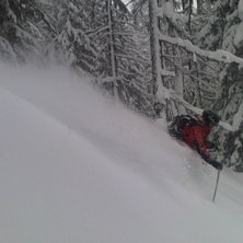 Sista dagen p&aring; &aring;r 2011 efter massiva sn&ouml;fall. Foto: Erik Svanberg. &Aring;kare: Filip Svanberg.