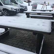 God s&oslash;ndag
3-4 cm med nysn&oslash; og -4! Fine forhold .