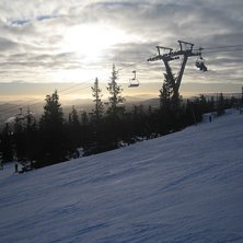 fint fotoljus &ouml;ver en av trysils backar :). Foto: daniel k&auml;llman.