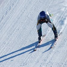 Jag under Sm i Speedski 2004 kom 2:a i standardkla. Foto: Svenska Speedski F&ouml;rbundet. &Aring;kare: Marcus Laggar.