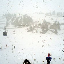 Sn&ouml;storm sedd fr&aring;n restaurang i backen. Foto: Annika Hellstr&ouml;m. &Aring;kare: --.