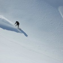 Oskar &aring;ker puder sent i april. H&auml;rligt. Foto: Jag. &Aring;kare: Oskar Kindbom.