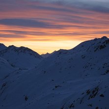 Solnedg&aring;ng fr&aring;n Albert Heim H&uuml;tte i Andermatt-G.