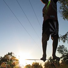 Slackline ;D. Foto: Martin. &Aring;kare: Jag.