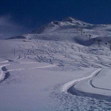 bild efter puder &aring;k p&aring; Mountt vallon i meribel m. Foto: Andreas Hedlund.