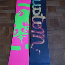 Never Summer Evo 151 
Burton Custom 158. Foto: Fredrik.