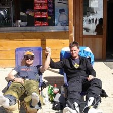 Lite solbadning och rast efter en tuff dag.