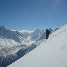 Col de lac noir med utsik &ouml;ver Valle Blanch och i. Foto: Mikael Johansson. &Aring;kare: Gustaf Borgudd.